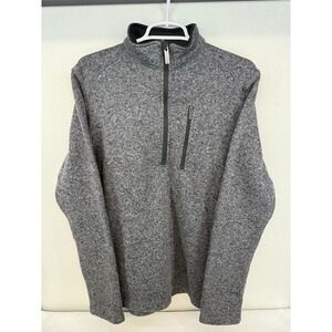 Woolrich Men's Heather Gray Fleece 1/4 Zip Size Medium EUC